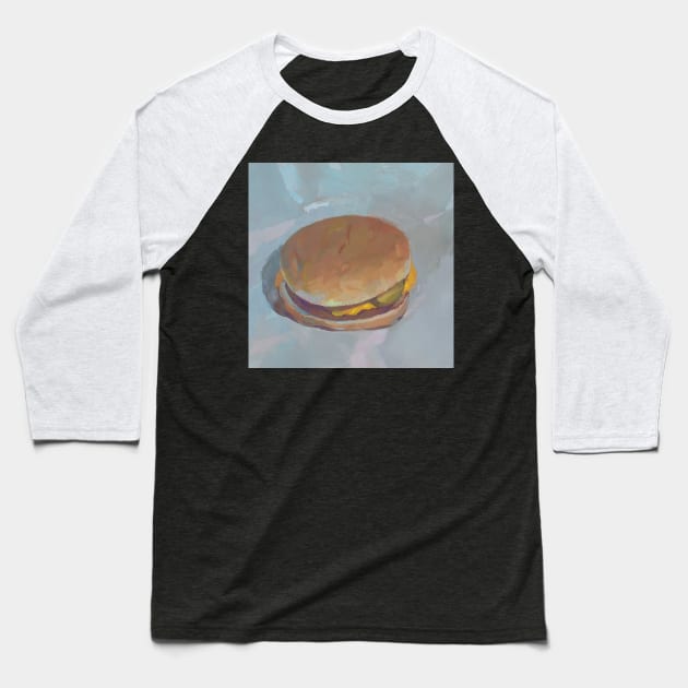 Cheeseburger Baseball T-Shirt by TheMainloop